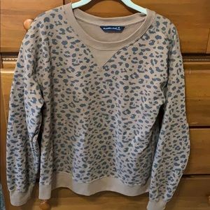 Abercrombie leopard crewneck